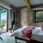 Double room with valley view at horse riding holidays in Greece.